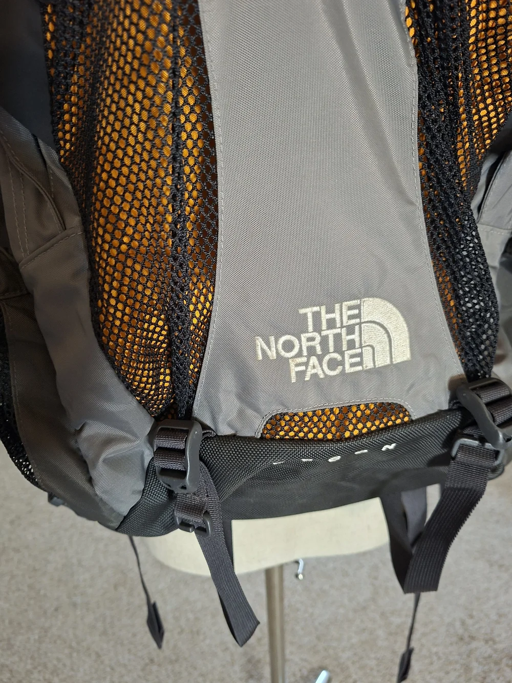 The North Face Men’s Gray and Orange Recon Backpack